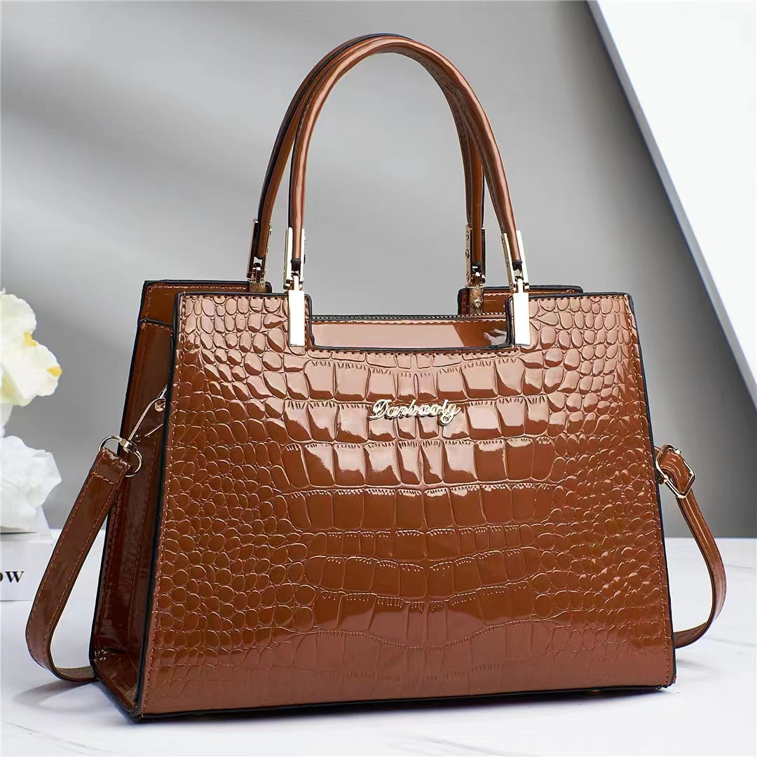 Bronx™ Shine | Bolso de Lujo con Textura Cocodrilo