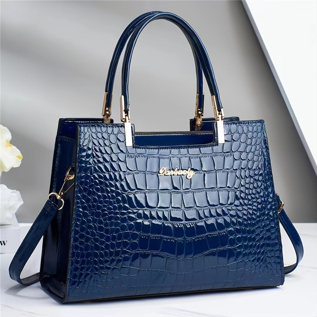 Bronx™ Shine | Bolso de Lujo con Textura Cocodrilo