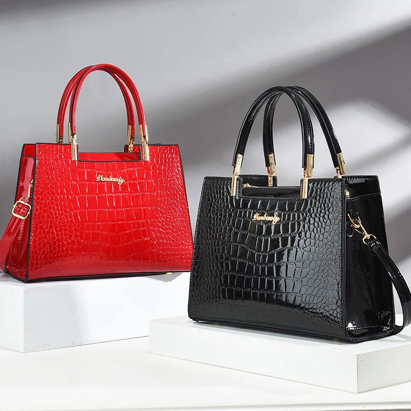 Bronx™ Shine | Bolso de Lujo con Textura Cocodrilo