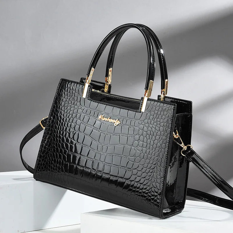 Bronx™ Shine | Bolso de Lujo con Textura Cocodrilo