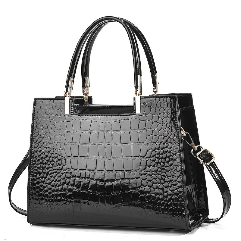 Bronx™ Shine | Bolso de Lujo con Textura Cocodrilo