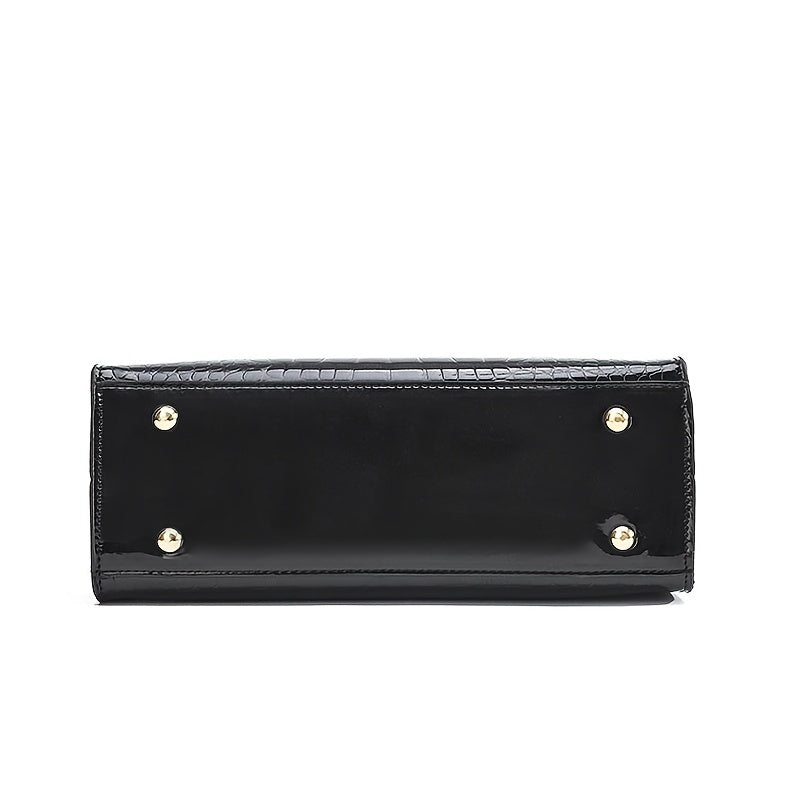 Bronx™ Shine | Bolso de Lujo con Textura Cocodrilo